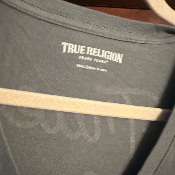True Religion Crystal Grey V-Neck Tee - Picture 4 of 4